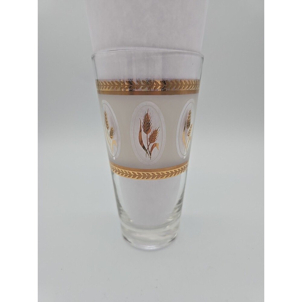 Brockway Glass Co Frosted Golden Wheat Cocktail Glass